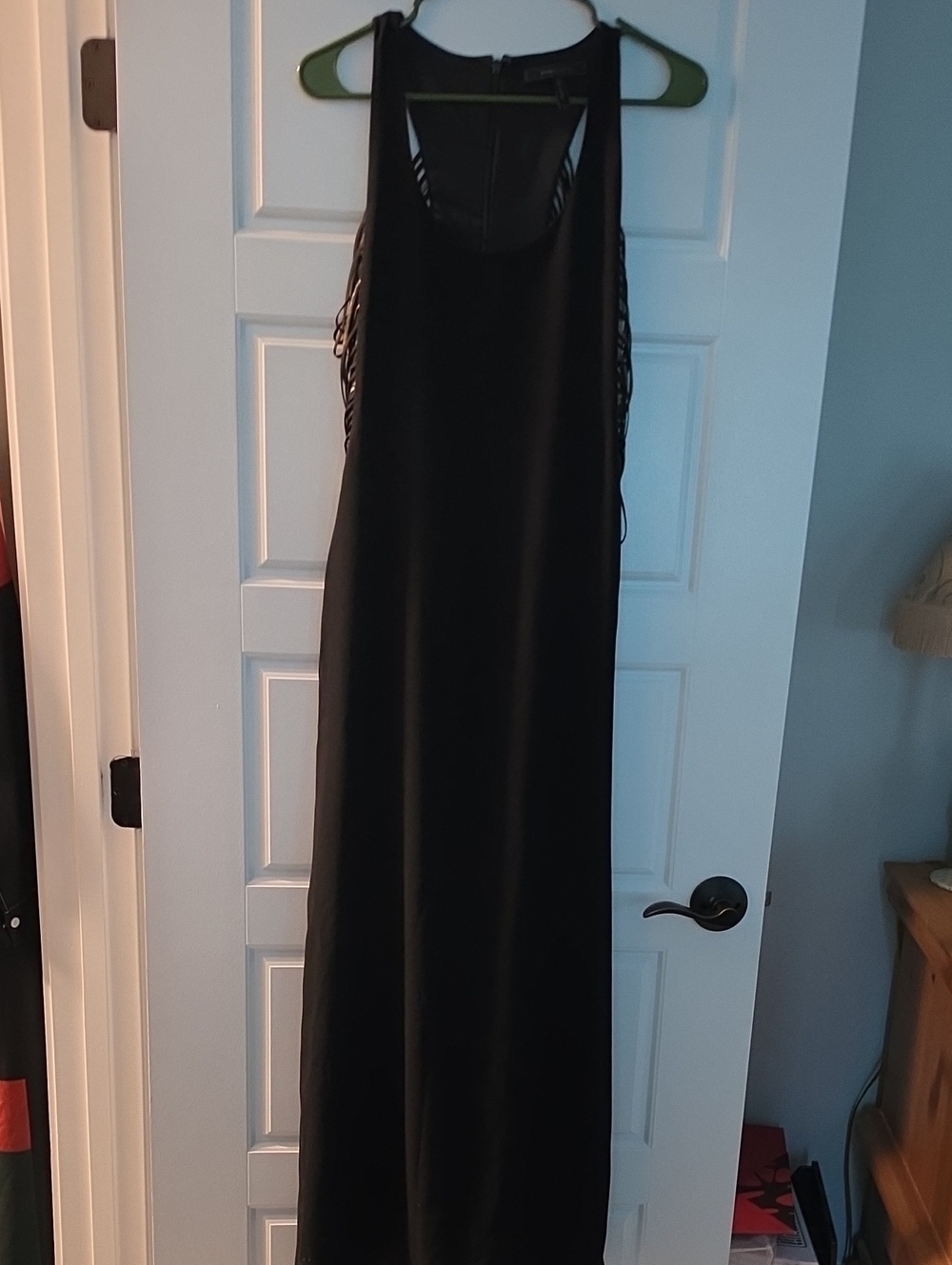 BCBGMaxAzria Black Maxi Dress with Strappy Side Detail